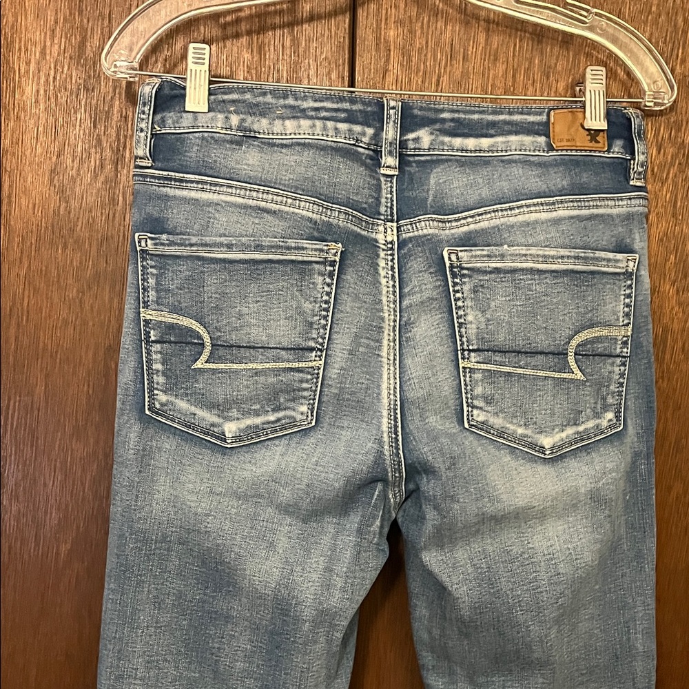 American Eagle Outfitters Distressed Light Blue Skinny Jeans - Picture 10 of 13